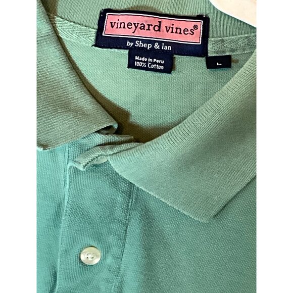 Vineyard Vines Men's‎ Large Green Polo Shirt 100% Cotton - Picture 2 of 3